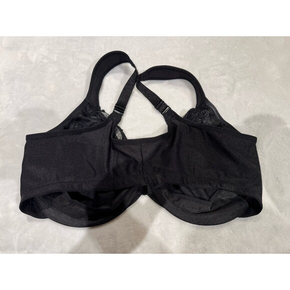 Glamorise Women's Black Full Figure Wonderwire Front Close Bra #1245 Size 44DD - Picture 6 of 6